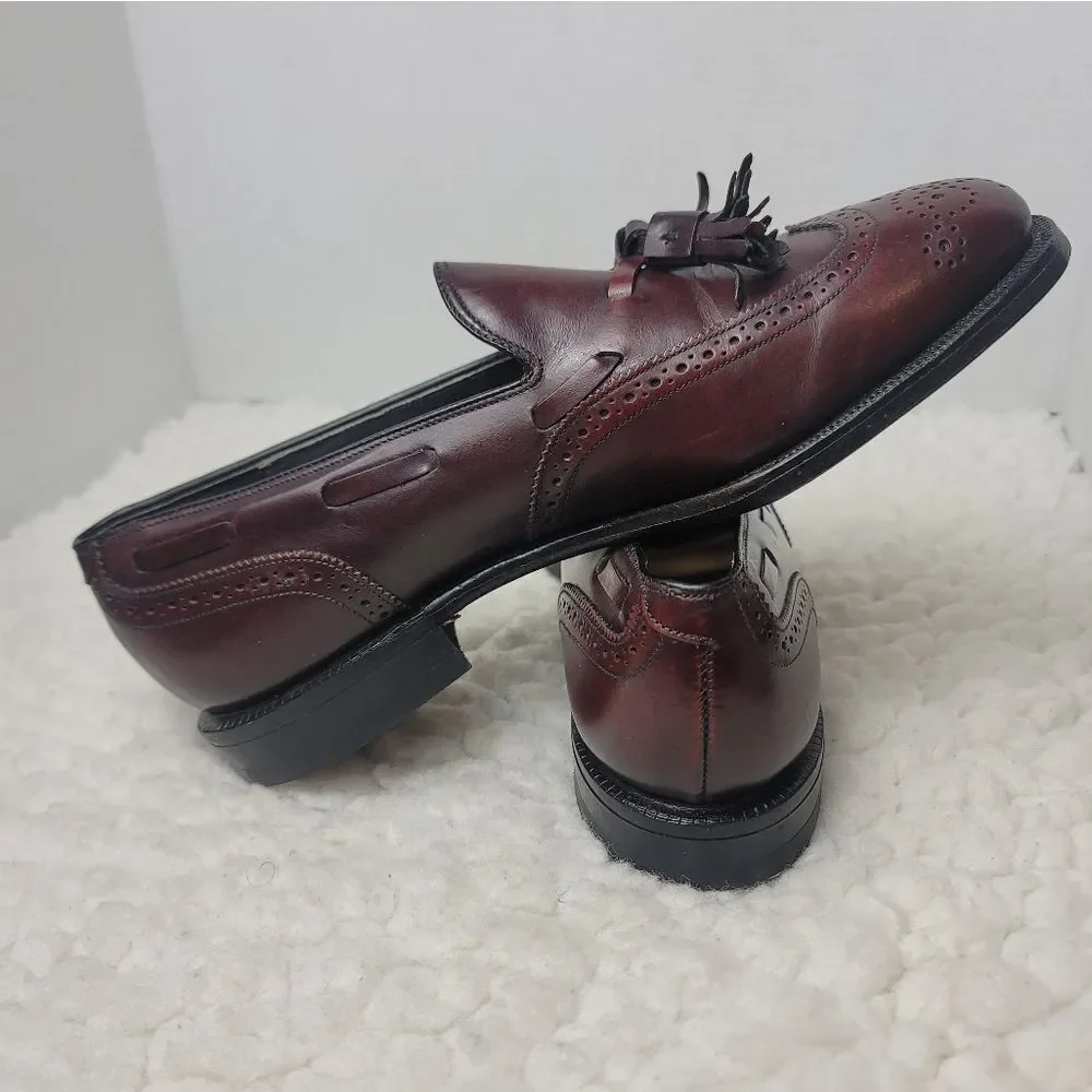 Vtg Johnston & Murphy Presidents Collection Sz 7.5 Tassel Loafers Brown Leather